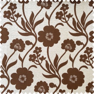 Chocolate brown and cream color beautiful natural Helianthemum scoparium flower texture finished background polyester main curtain